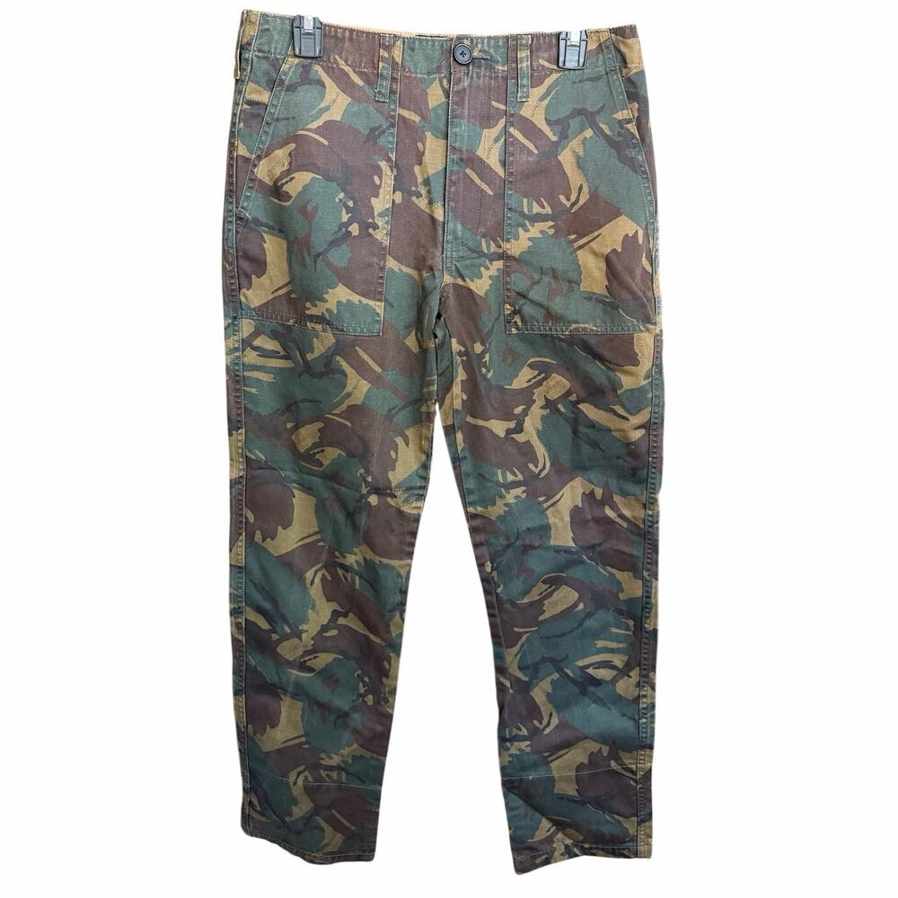 Stussy Straight Leg Camo Pants Size 32 Streetwear Skater Green Camo